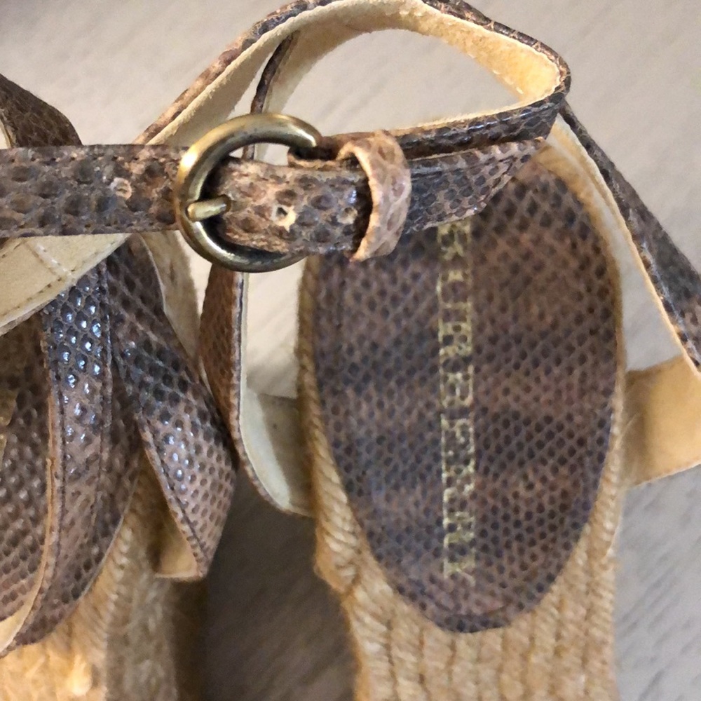 BURBERRY Plaid Espadrille Wedge Sandals Size 7 - Picture 14 of 16